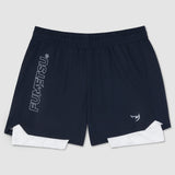 Navy/White Fumetsu Icon Dual Layer Fight Shorts