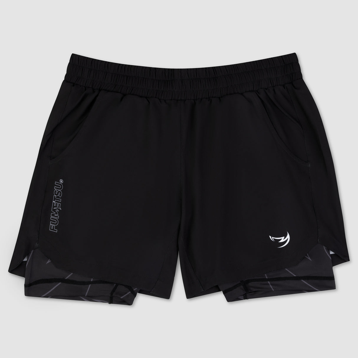 Black Fumetsu Icon Dual Layer Training Shorts