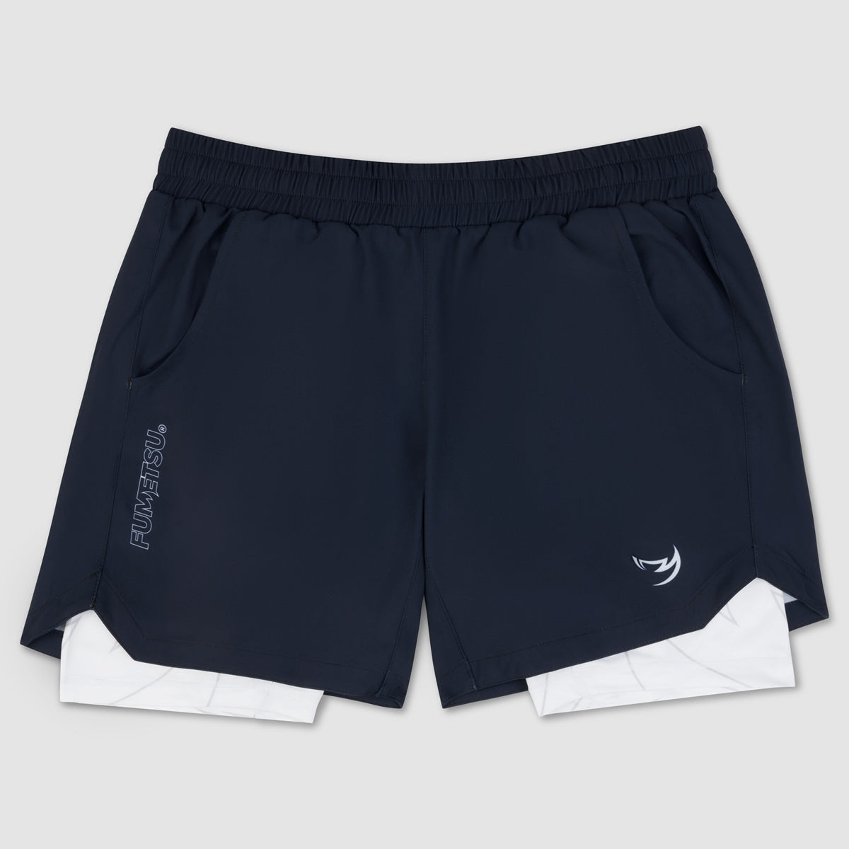 Navy/White Fumetsu Icon Dual Layer Training Shorts