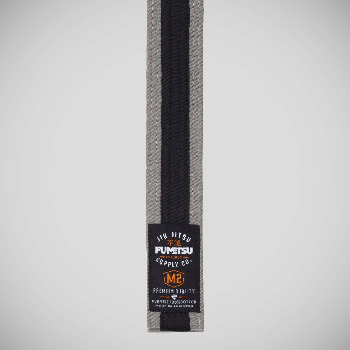 Grey/Black Fumetsu V2 Kids BJJ Belt