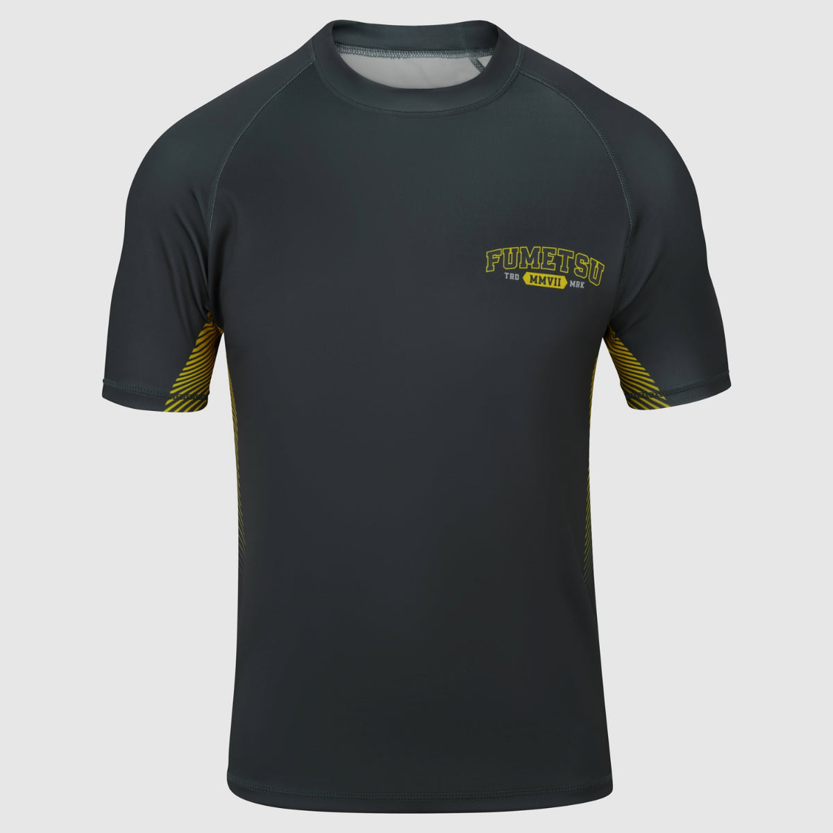 Grey Fumetsu Varsity Short Sleeve Rash Guard