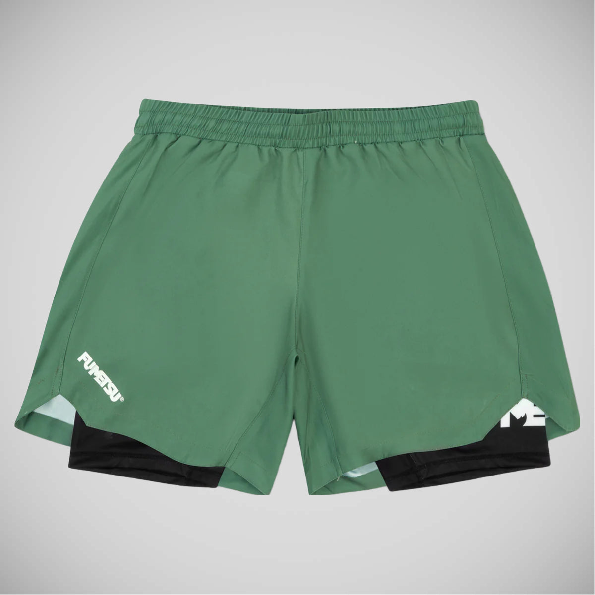 Khaki/Black Fumetsu Dual Layer Fight Shorts