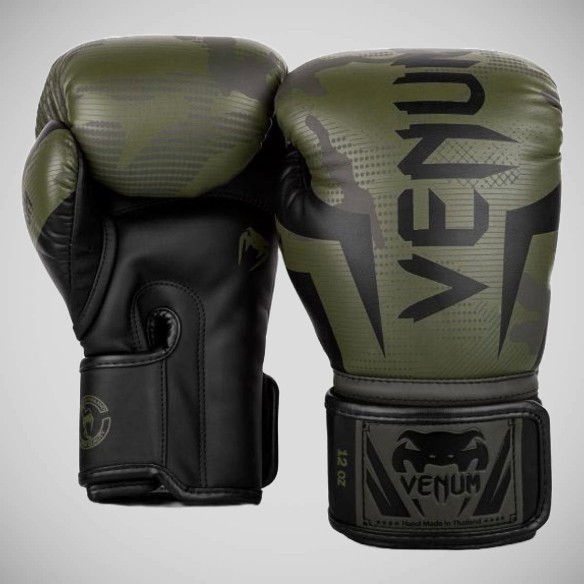 Khaki/Camo Venum Elite Boxing Gloves