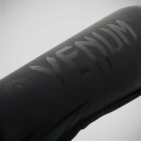 Matte Black Venum Challenger Shin Guards