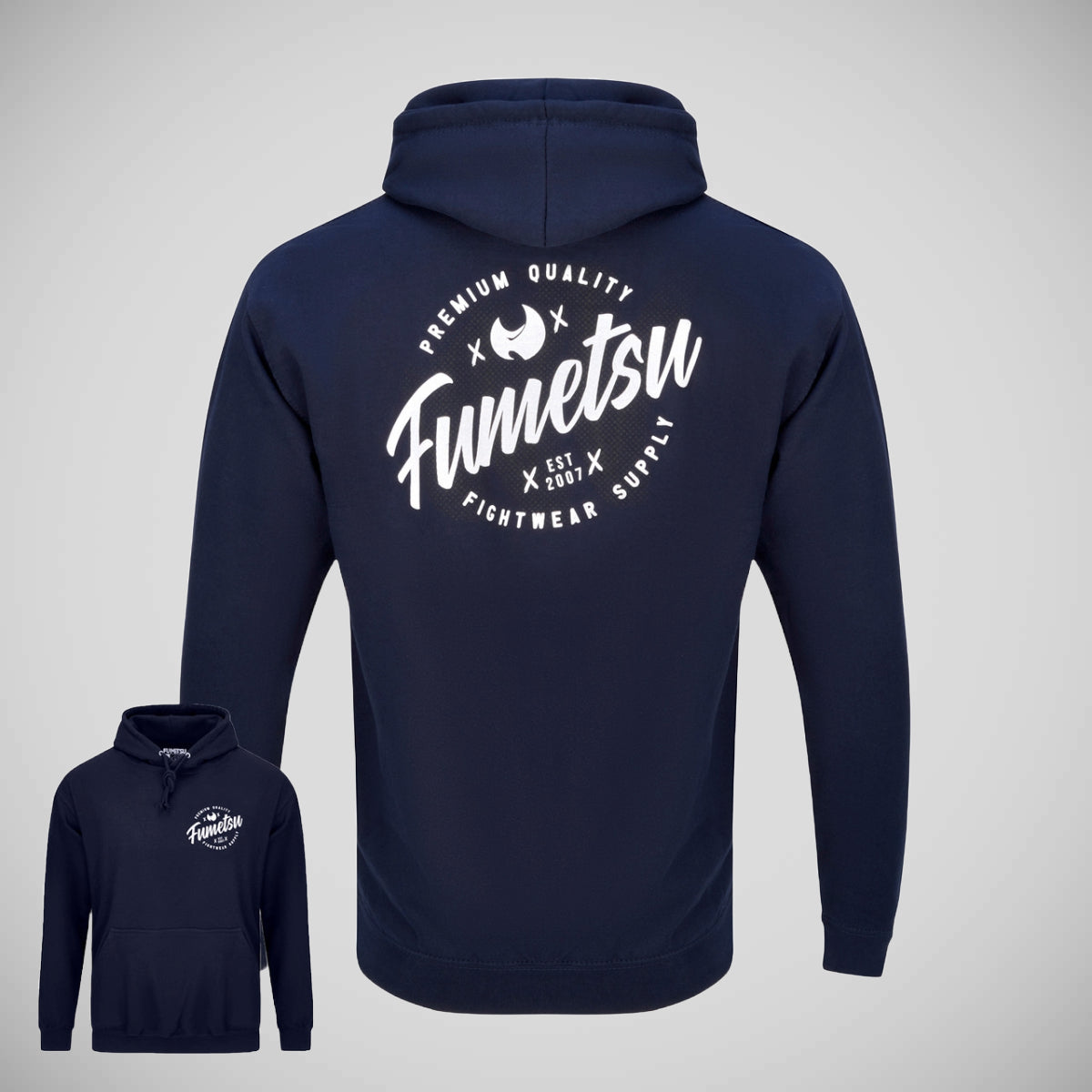 Navy Fumetsu Script Hoodie