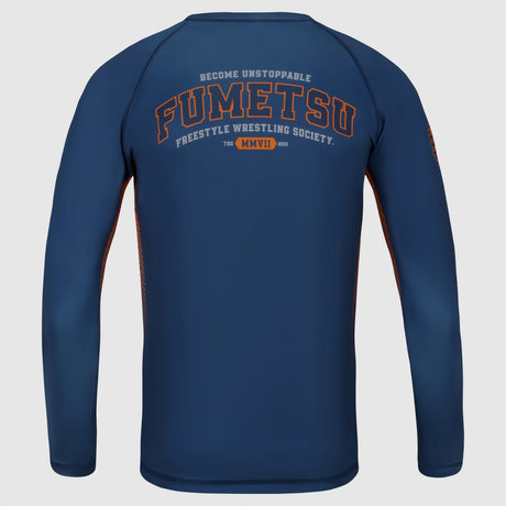 Navy Fumetsu Varsity Long Sleeve Rash Guard