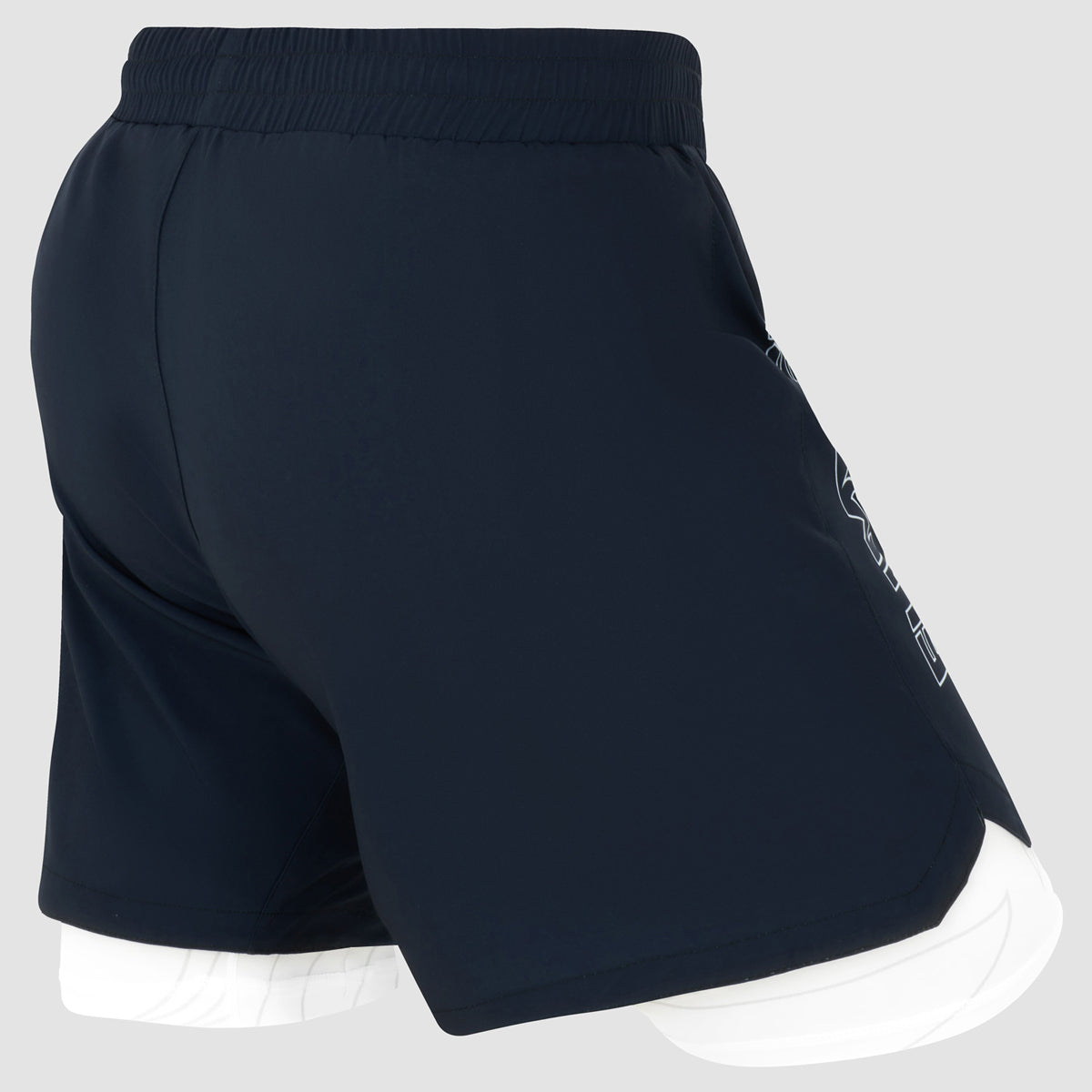 Navy/White Fumetsu Icon Womens Dual Layer Fight Shorts