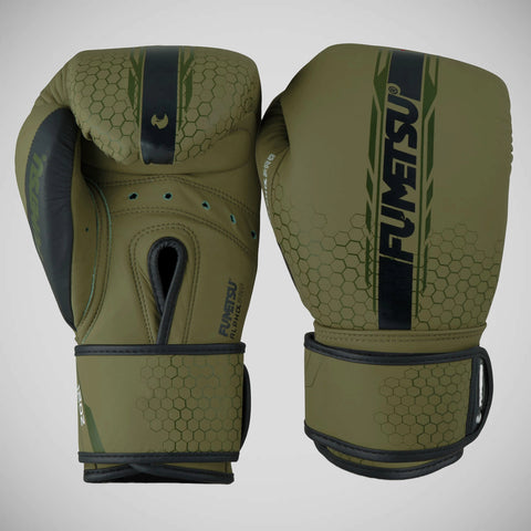 Olive Green/Black Fumetsu Alpha Pro Boxing Gloves