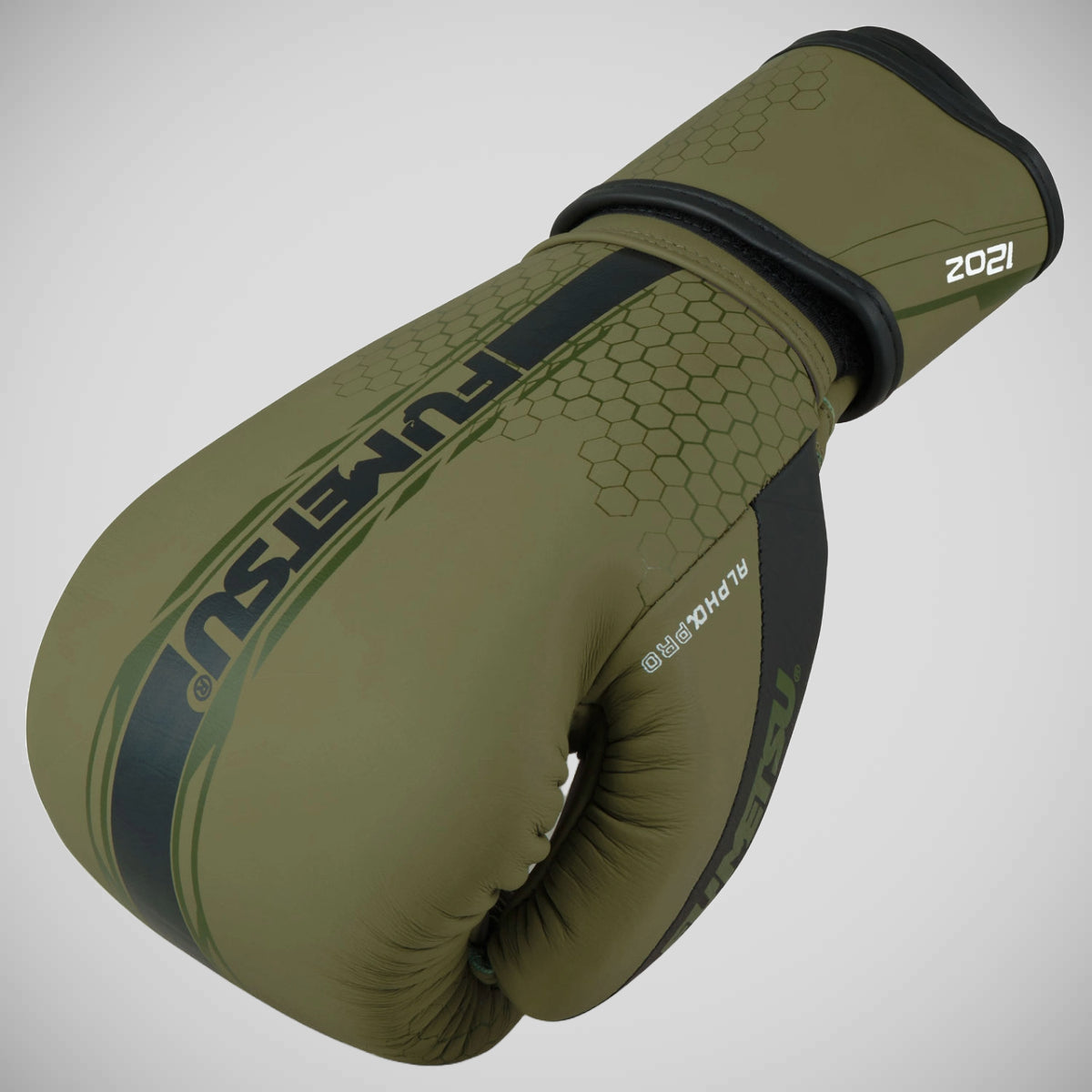 Olive Green/Black Fumetsu Alpha Pro Boxing Gloves