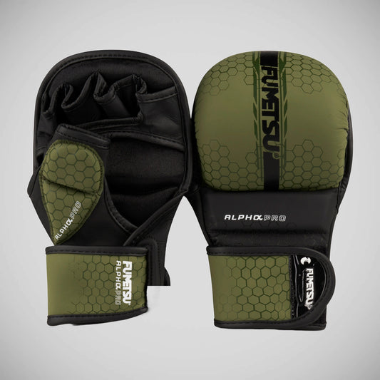 Olive Green/Black Fumetsu Alpha Pro MMA Sparring Gloves