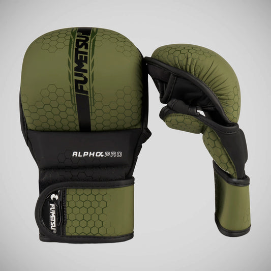 Olive Green/Black Fumetsu Alpha Pro MMA Sparring Gloves