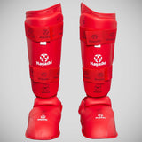 Red Hayashi WKF Approved Karate Shin-Instep Guard
