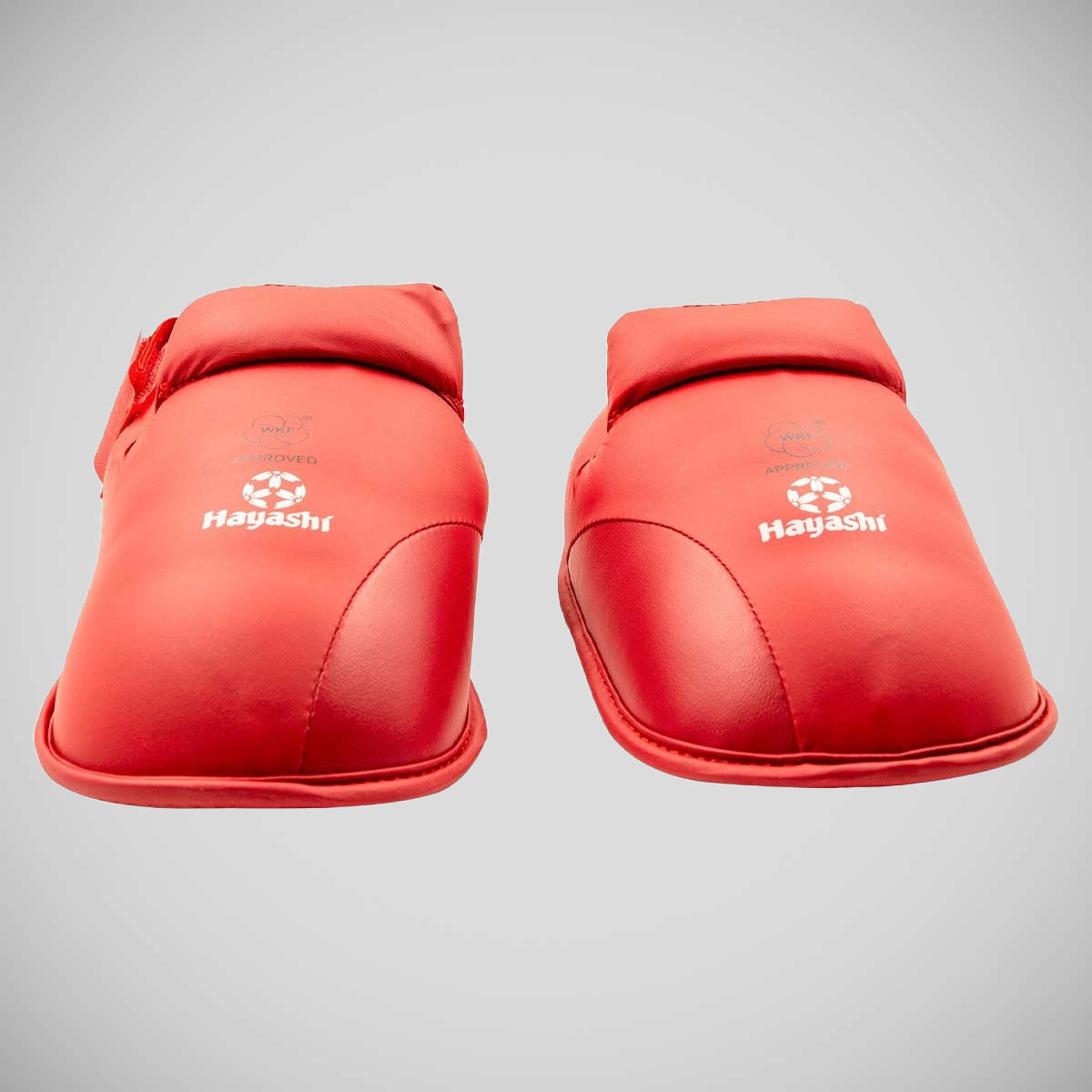 Hayashi WKF Approved Karate Shin-Instep Guard Red