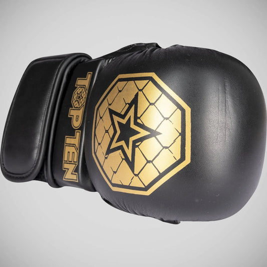 Top Ten Contender MMA Sparring Gloves Black/Gold