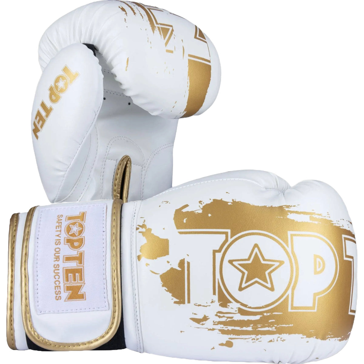 Top Ten Power Ink Golden Star Boxing Gloves White/Gold