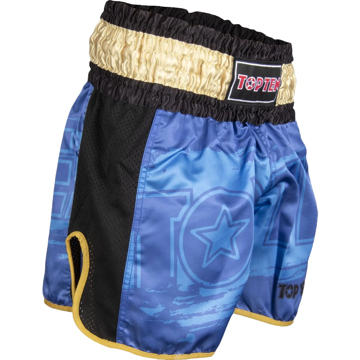 Top Ten Power Ink Kickboxing Shorts Blue/Gold