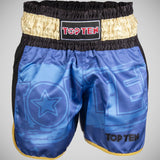 Top Ten Power Ink Kickboxing Shorts Blue/Gold