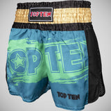 Top Ten Power Ink Kickboxing Shorts Green/Gold