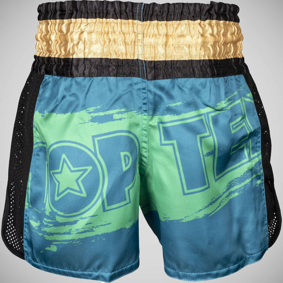 Top Ten Power Ink Kickboxing Shorts Green/Gold