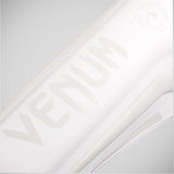 White/White Venum Elite Shin Guards