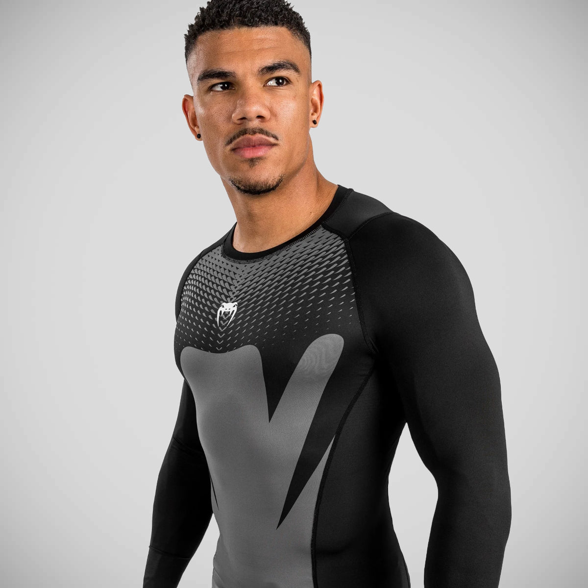 Venum Attack Long Sleeve Rash Guard Black/Grey