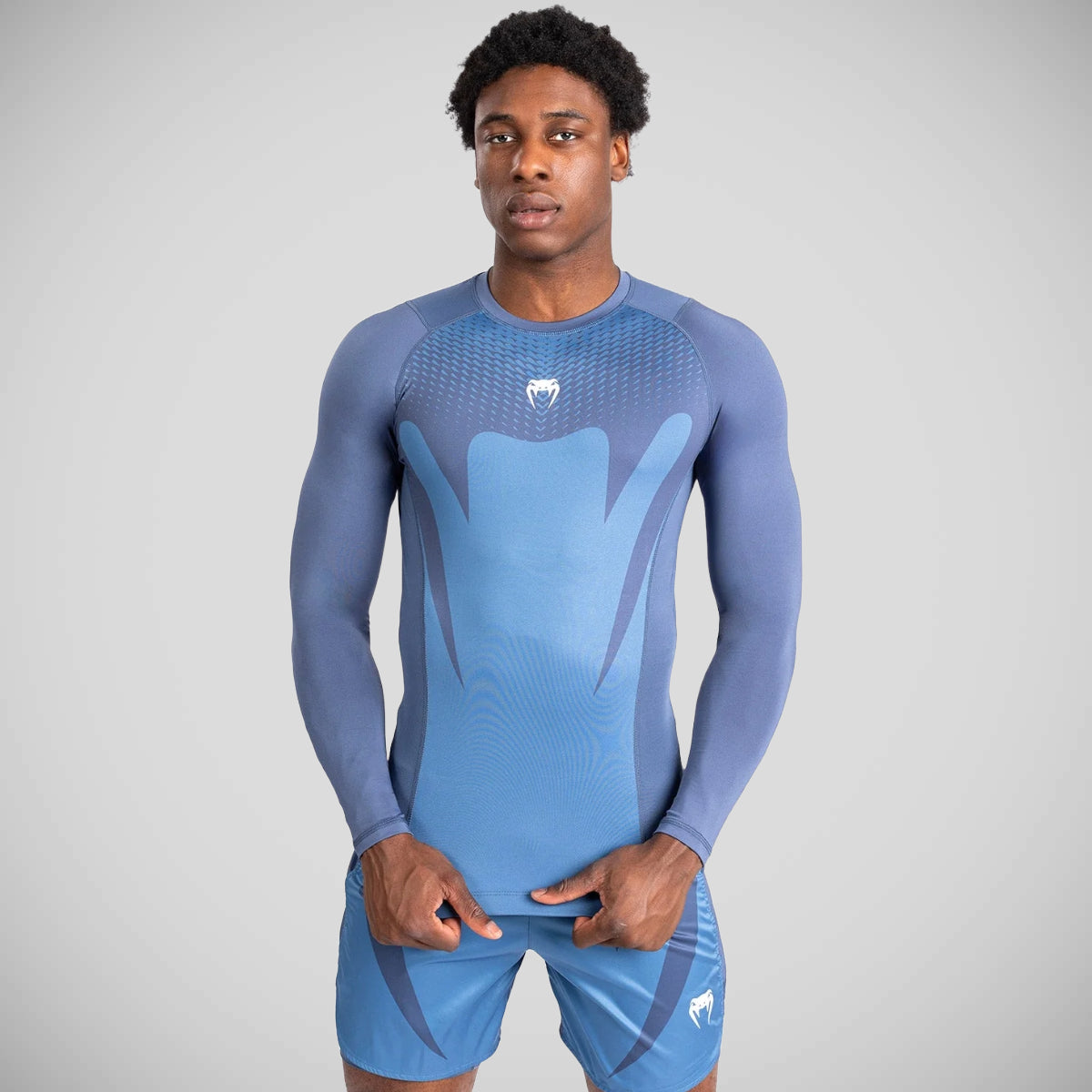 Venum Attack Long Sleeve Rash Guard Navy