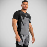 Venum Attack Short Sleeve Rash Guard Black/Grey