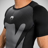 Venum Attack Short Sleeve Rash Guard Black/Grey