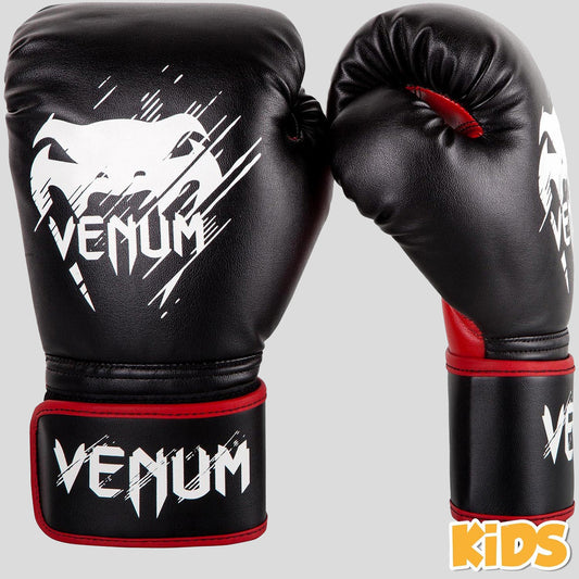 Black Venum Contender Kids Boxing Gloves