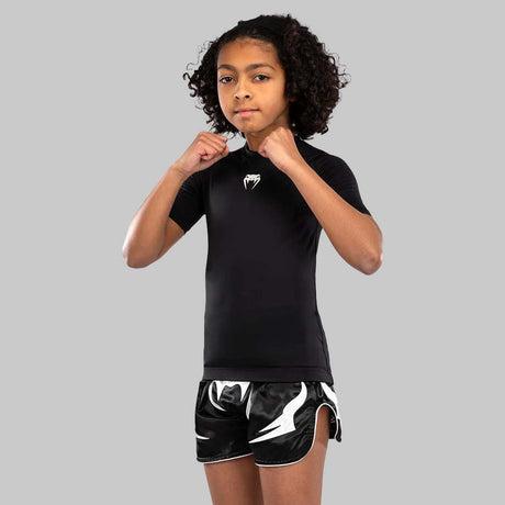 Venum Contender Kids Short Sleeve Rash Guard Black
