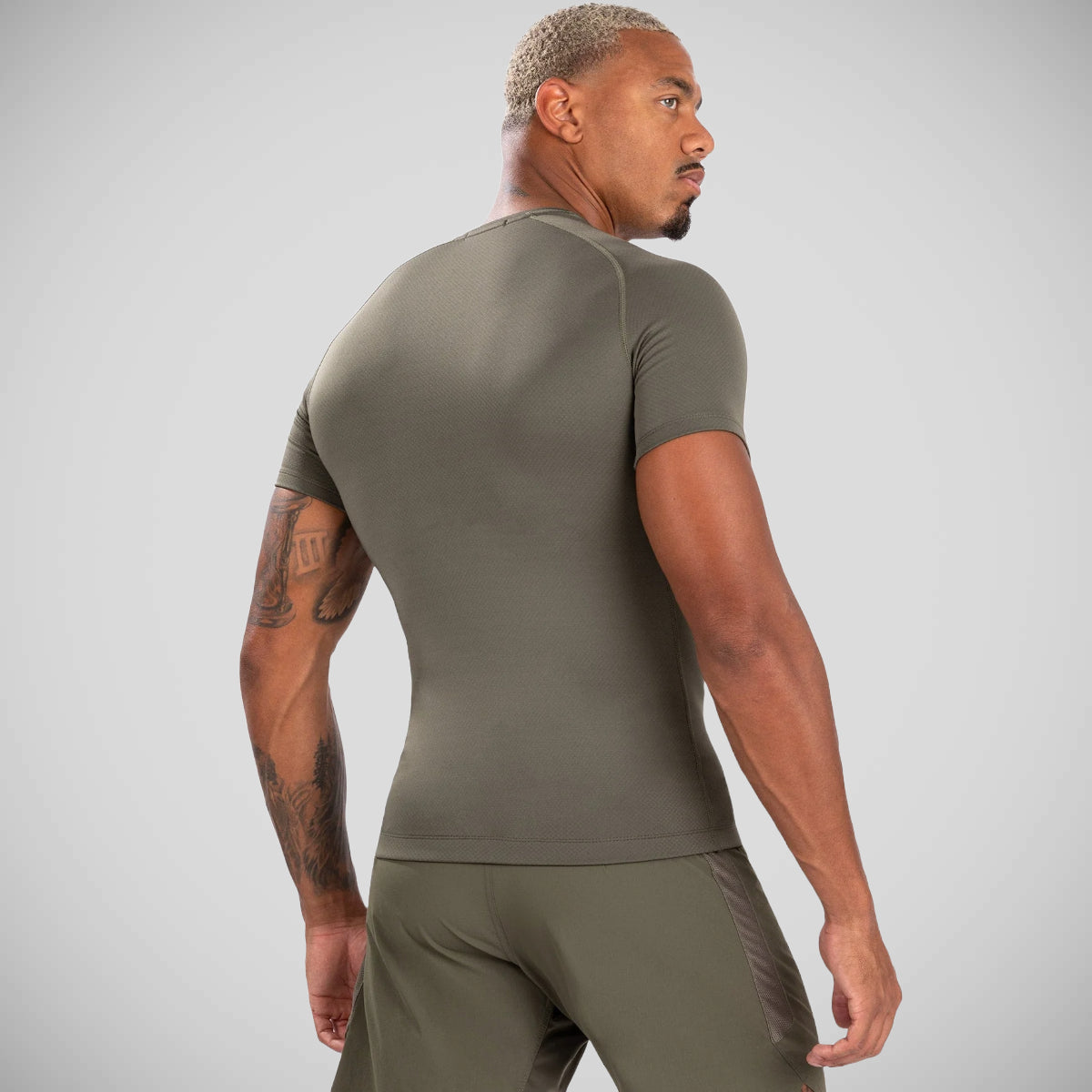 Venum Contender Short Sleeve Rash Guard Khaki