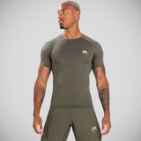 Venum Contender Short Sleeve Rash Guard Khaki