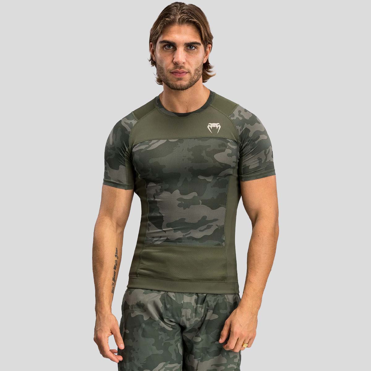 Venum G-Fit Air Short Sleeve Rash Guard Army Camo