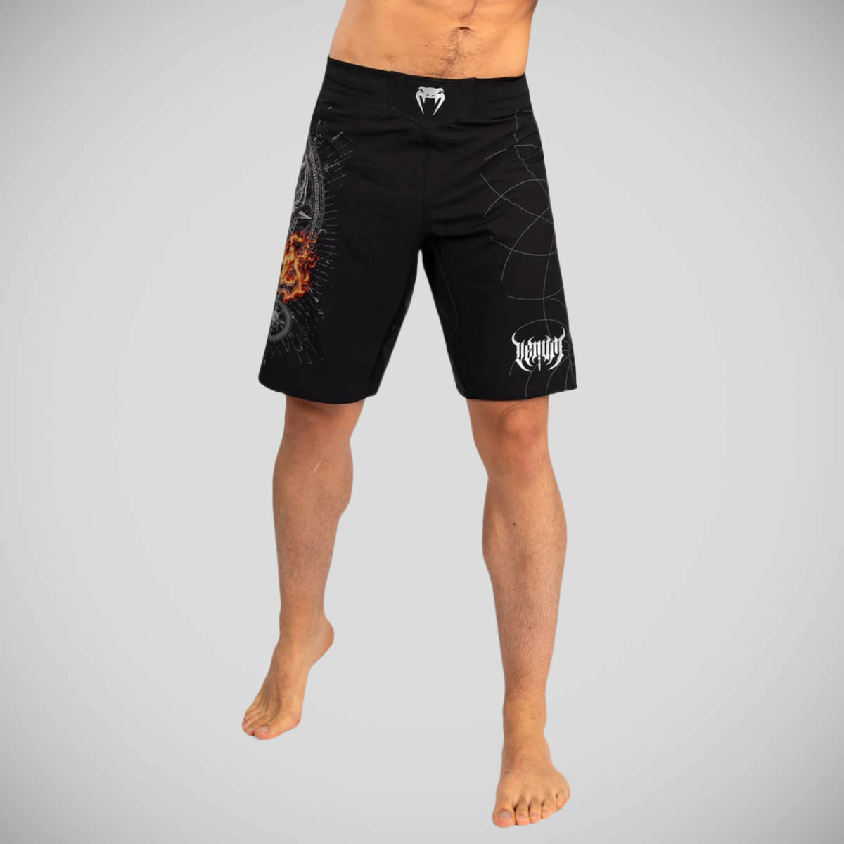 Venum Gladiator 5.0 Fight Shorts Black/Silver