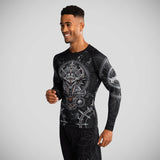 Venum Gladiator 5.0 Long Sleeve Rash Guard Black/Silver