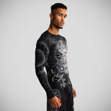 Venum Gladiator 5.0 Long Sleeve Rash Guard Black/Silver