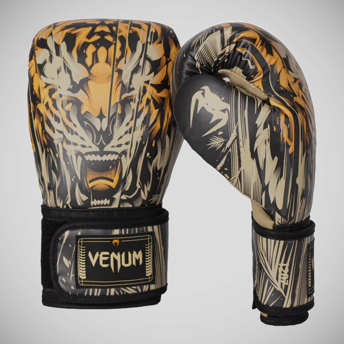 Venum Tiger Boxing Gloves Black/Orange