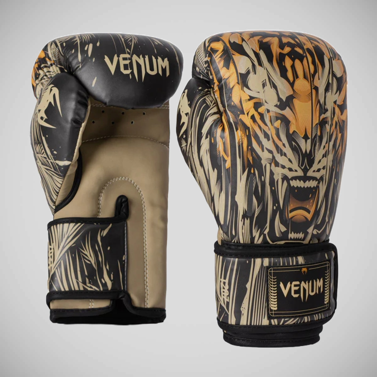 Venum Tiger Boxing Gloves Black/Orange