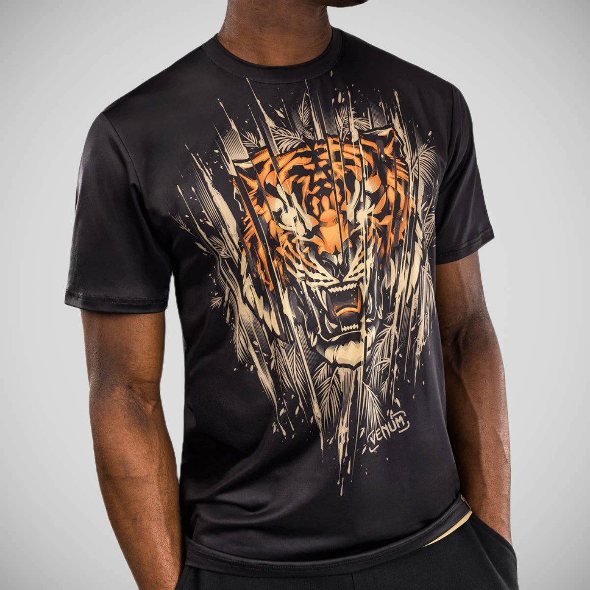 Venum Tiger Dry Tech T-Shirt Black/Orange