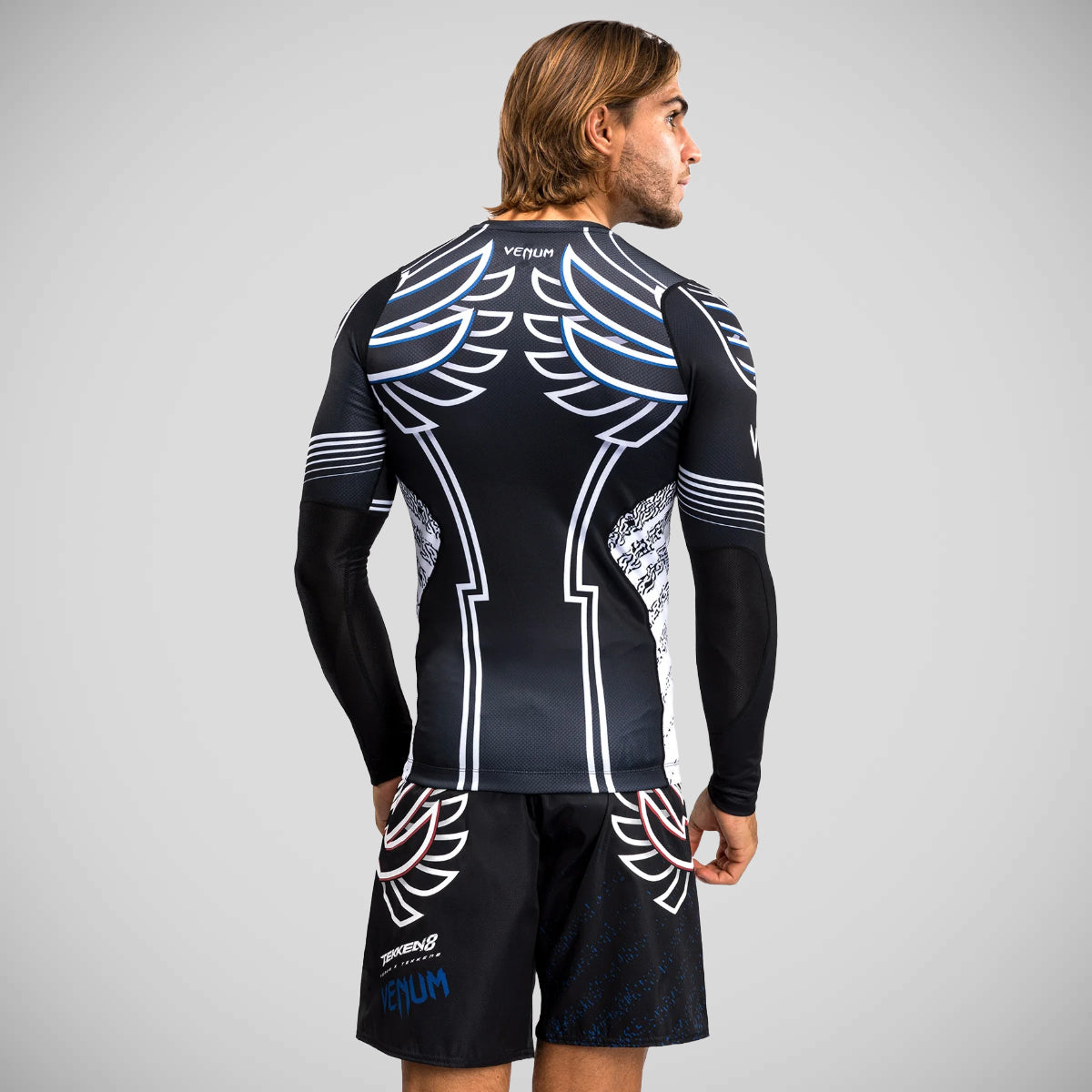 Venum x Tekken 8 Jin Kazama Rash Guard Black/White