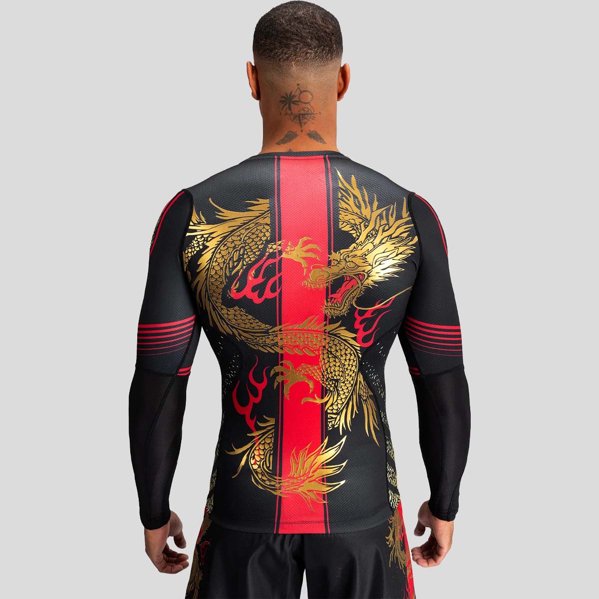 Venum x Tekken 8 Marshall Law Rash Guard Black/Gold