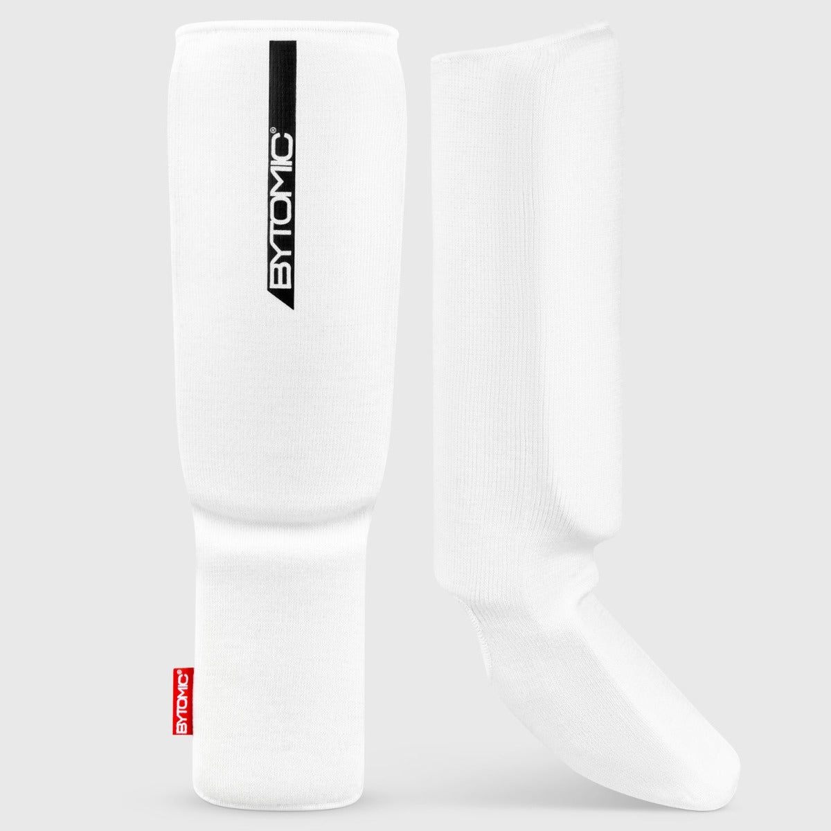 White/Black Bytomic Red Label Elasticated Shin-Instep