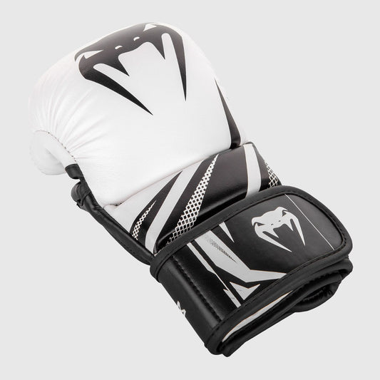 White/Black Venum Challenger 3.0 MMA Sparring Gloves
