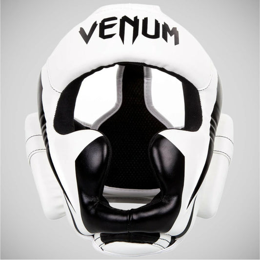 White/Black Venum Elite Head Guard