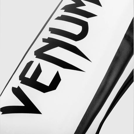 White/Black Venum Elite Shin Guards