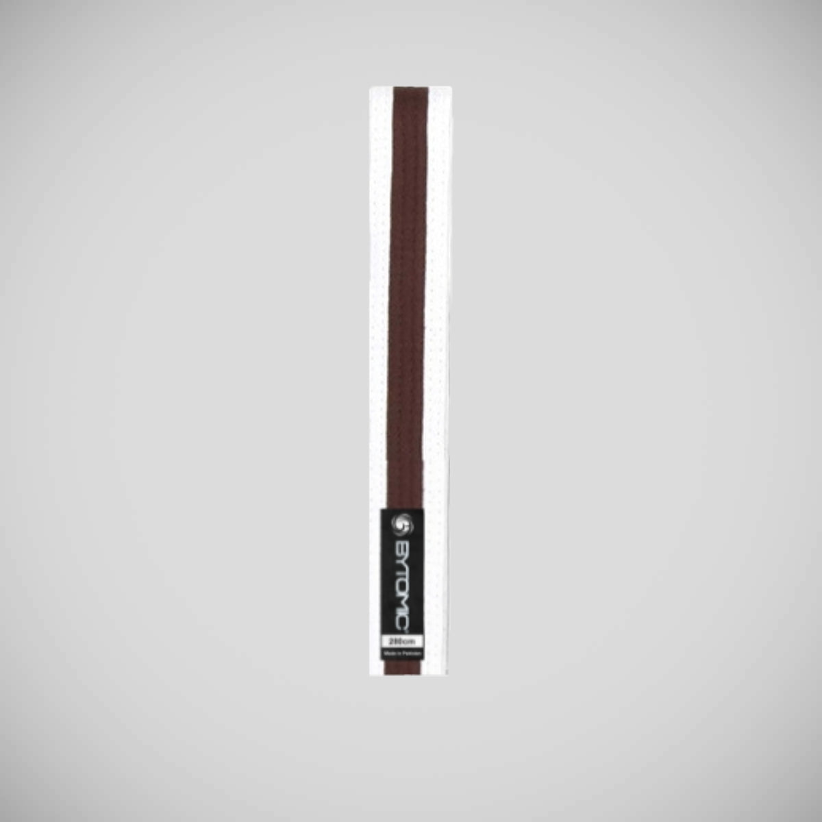 White/Brown Bytomic White Belt with Stripe