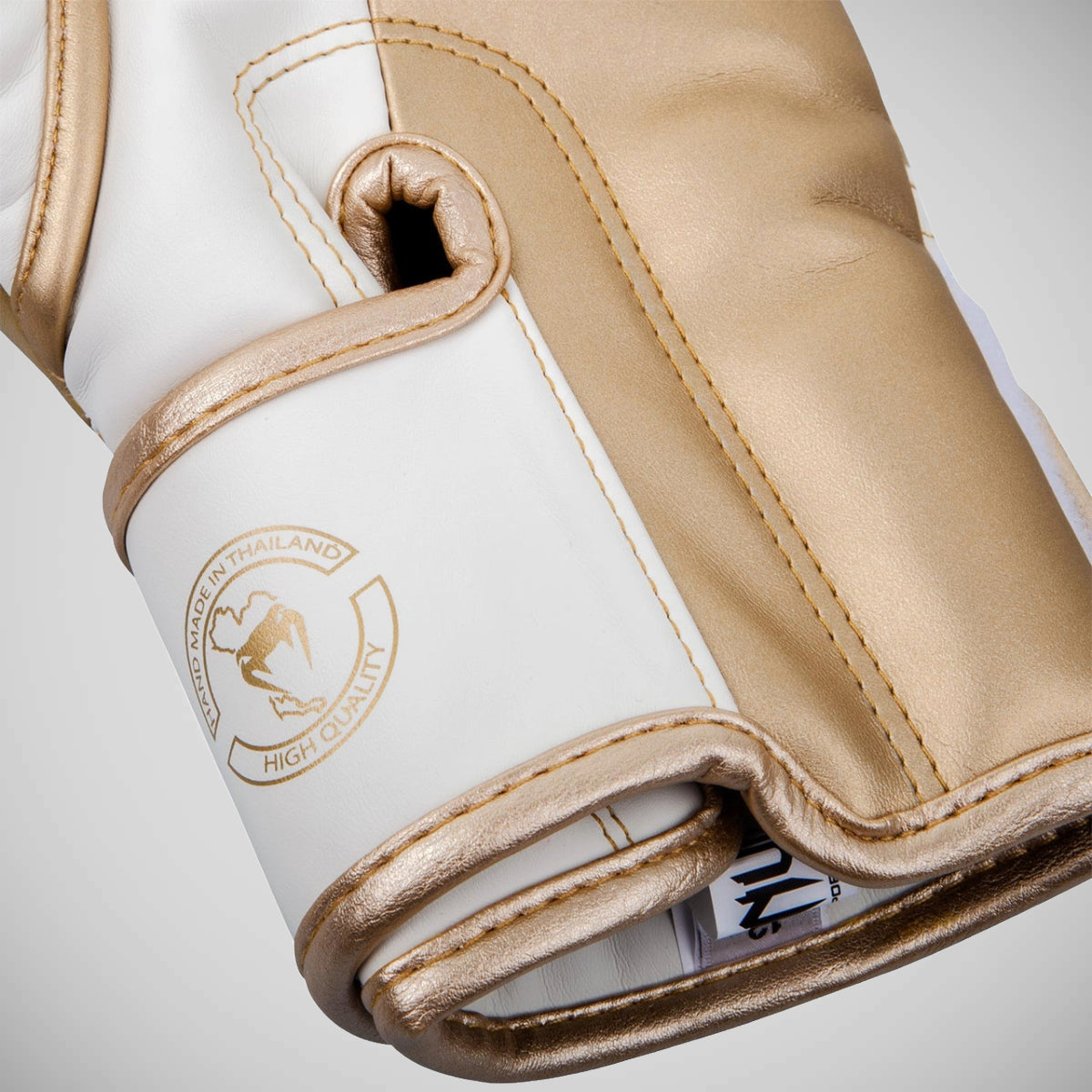 White/Gold Venum Elite Boxing Gloves