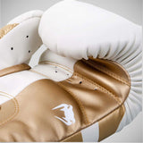 White/Gold Venum Elite Boxing Gloves