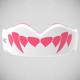 White/Pink SafeJawz Extro Pink Fangz Mouth Guard