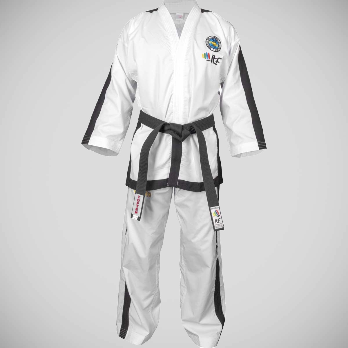 White Top Ten ITF Master Instructor Gold Edition Dobok